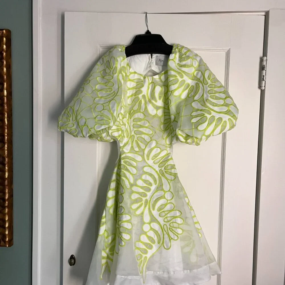 Sculptra Botanical Appliqué Dress, Size 10 - Picture 2 of 4